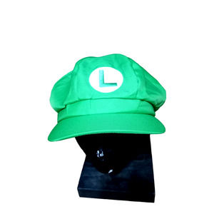 Luigi green hat/cap, elastic on back. One size